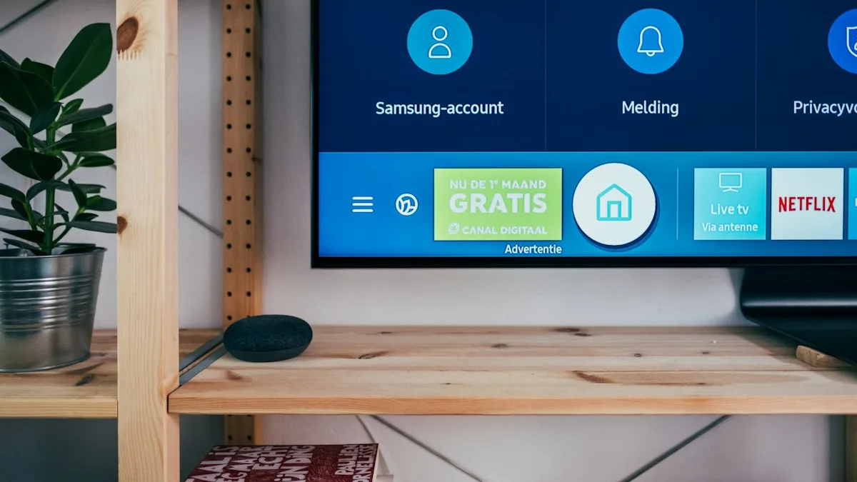 Téléviseur Smart TV Samsung et LG dans un salon moderne belge pour streaming IPTV